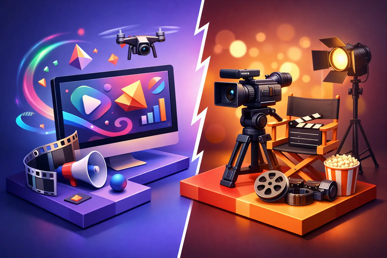 Motion Graphics Versus Filmed Ads: Which Wins?